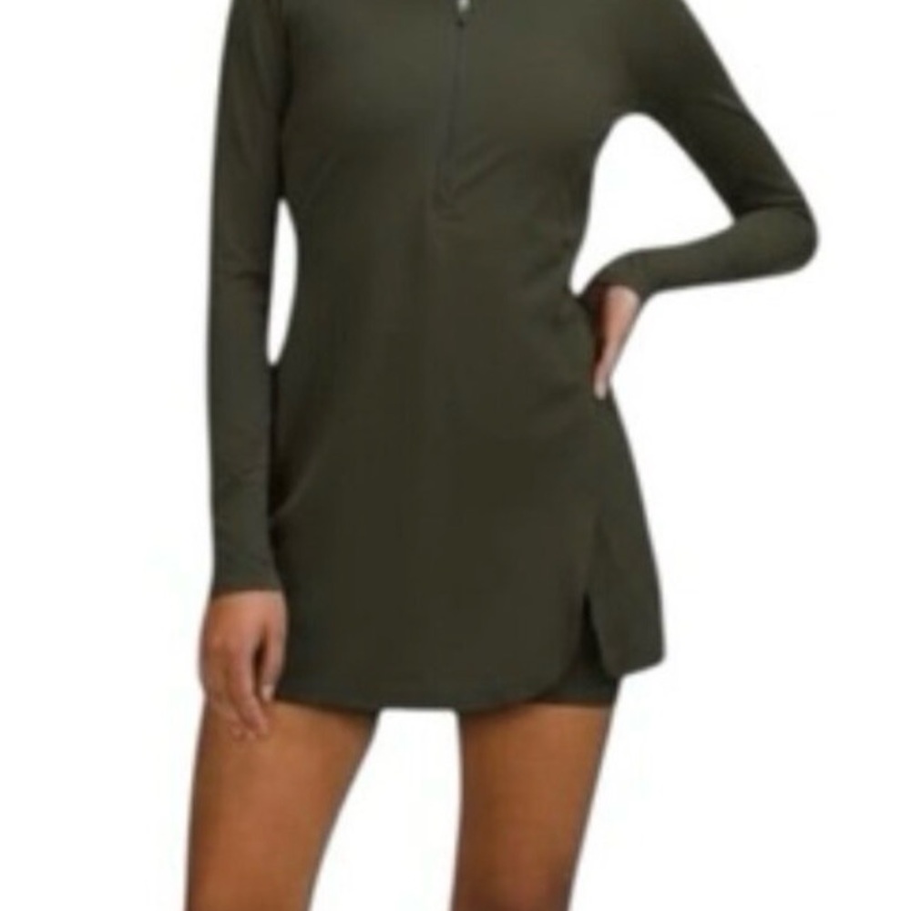 lululemon New Black long Sleeve tennis/golf sport dress Originally $148